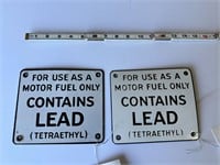 (2) Contains Lead Signs