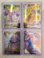 (4) Faux Holo Pokémon Cards