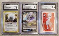 (3) Graded Pokémon Cards