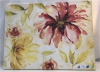 Canvas With Red & Yellow Flowers V13