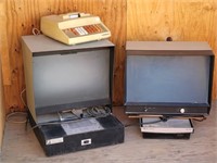 Bell & Howell Microfilm Readers & Adding Machine