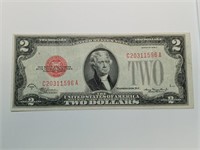 OF) Better condition 1928 D $2 Red Seal note