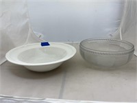 2 pc-Glass Bowl & China Bowl