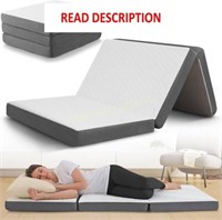 Tri Folding Mattress Twin - 75x38x4 Non-Slip