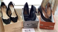 Three pair Lady’s dress heels. Anne Klein sz 9.5.