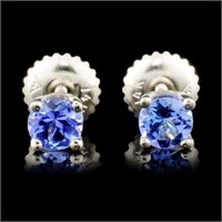 14K Gold 0.70ctw Tanzanite Earrings