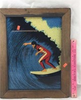 Framed Glittery Surf Art
