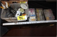 box of wire, cutters & assortments of connectors