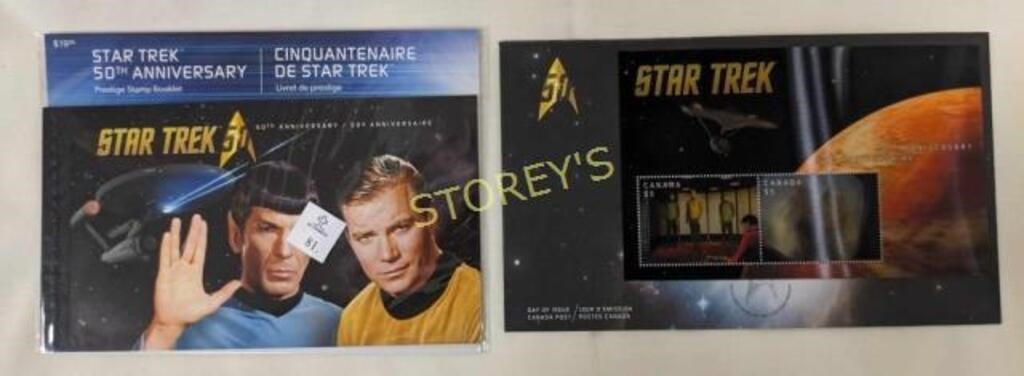Star Trek 50th Ann. Day of Issue Stamps