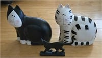 Lot Of Collectible Folkart /Franklin Mint Cats