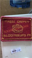 Vintage magee carpet bloomsburg pa advertising