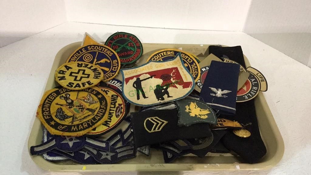 Nice tray lot of assorted patches includes the