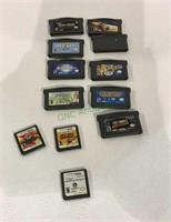 Game Boy and Nintendo DS game cartridges