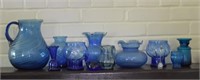 Large Lot of Blue Glassware - Includes Fenton