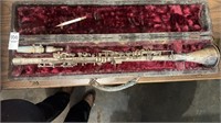 Vintage sliver clarinet with case