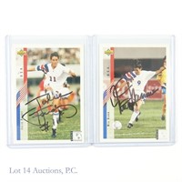 Signed 1994 UD Mia Hamm Julie Foudy Rookie Cards