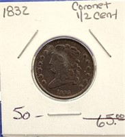 1832 Classic Head Half-Cent