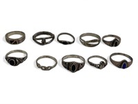 10 .925 Silver Ladies Rings