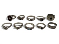 10 Unique .925 Silver Ladies Rings