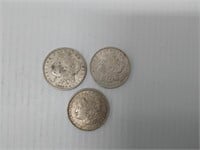 (3) 1921 Morgan silver dollars