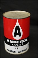 Anderol Ashless 471 Aviation Lubricant Tin Can