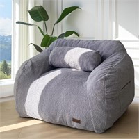 MAXYOYO Giant Bean Bag Chair with Pillow  Grey