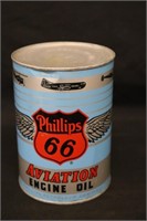 Phillips 66 Aviation Engine Oil Tin Can