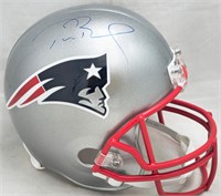 Tom Brady Autographed Silver Helmet