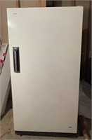 Upright freezer and contents --works