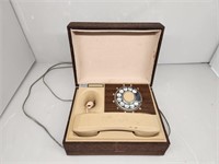 Vintage Deco-Tel Rotary Phone, Wood Boxed