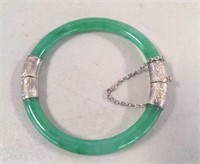 Chinese jadeite? bracelet, approx. 3"diam.
