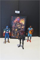 Action Figures / Heros w/ Wall Hanging - Marvel