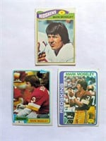 3 Mark Moseley Topps Cards 1977 1978 1981