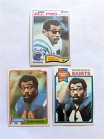 3 Chuck Muncie Topps Cards 1971 1981 1982