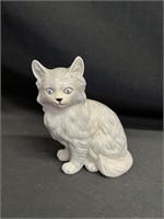 White Ceramic Blue Eyed Cat