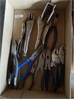 Vice grips/misc pliers boxful