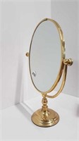 OVAL BRASS MAGNIFYING MIRROR