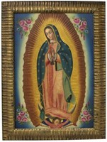 FRAMED DECORATIVE PAINTING OUR LADY OF GUADALUPE