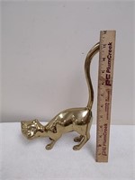 Brass cat decor