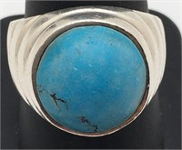 Mexico Sterling Silver Turquoise Ring