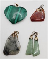 (PQ) Malachite,  Green Jade, Jasper and Agate