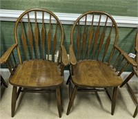 PR OF OAK ARM CHAIRS