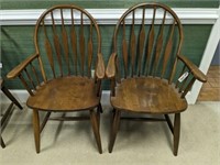 PR OF OAK ARM CHAIRS