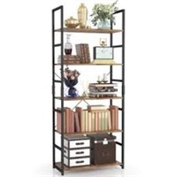 Numenn 5 Tier Bookshelf, Tall Bookcase Shelf