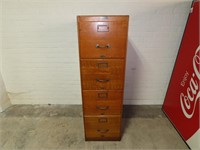 Antique oak Browne-Morse Filing cabinet.