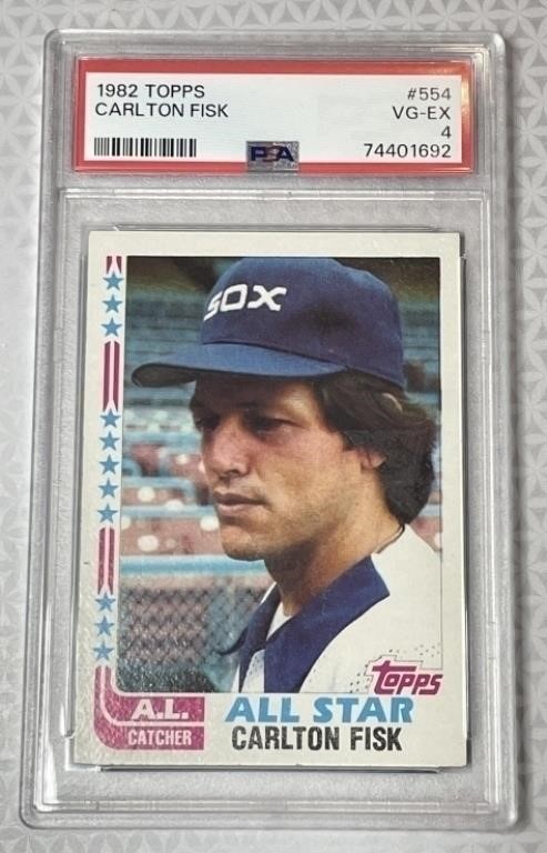 1982 Topps #554 Carlton Fisk PSA 4