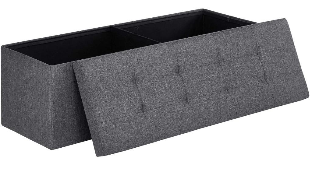 1 LOT SONGMICS 43 Inches Folding Storage Ottoman