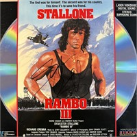 Sylvester Stallone Autographed laserdisc Cover