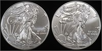 (2) 2018 AMERICAN SILVER EAGLES