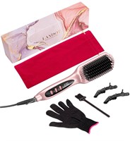 ($69) LANDOT Hair Straightener Brush Heated